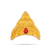 Half Crown - 1.25 x 1 Inches | Gold Polish & Single Stone Kireedam/ Kiridam/ Mukut for Deity - Head & Face Accessories