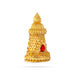 Half Stone Crown - 3 x 2.25 Inches | Gold Polish Single Stone Kireedam / Kiridam / Mukut For Deity Decor - Head & Face Accessories