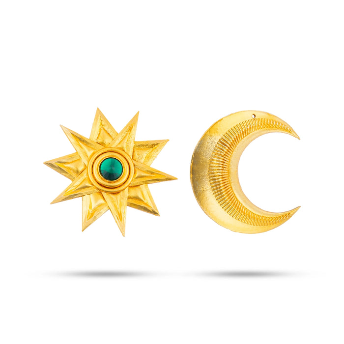 Gold Polish Hair Accessories for Varalakshmi Decor , Shop Varalakshmi Pooja Items at Giri