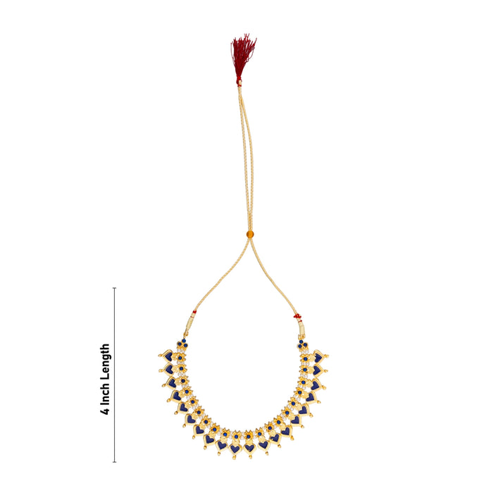 Kemp Necklace - 4 Inches | Artificial Jewelry/ Stone & Enamel Design Bharatanatyam Jewellery for Dance - Bharatanatyam Jewellery