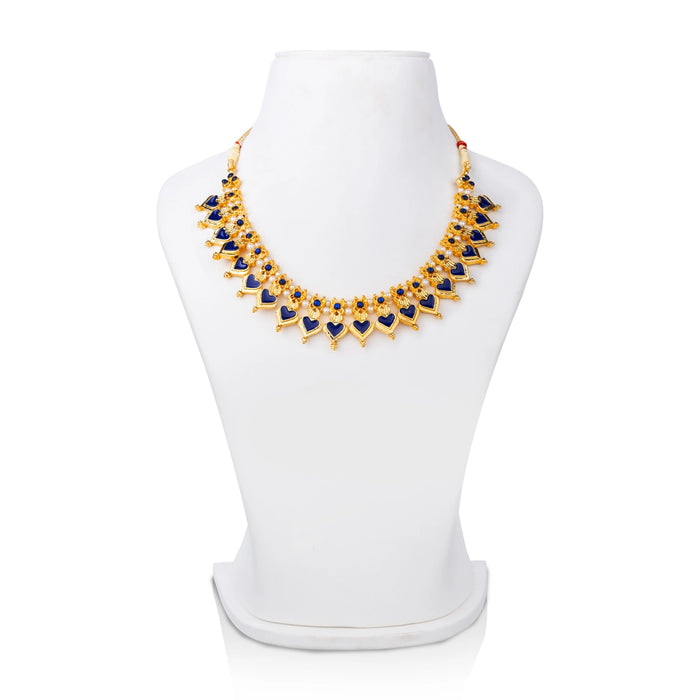 Kemp Necklace - 4 Inches | Artificial Jewelry/ Stone & Enamel Design Bharatanatyam Jewellery for Dance - Bharatanatyam Jewellery