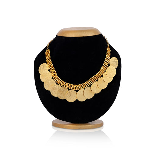 Kaasumala - 4 Inches | 13 Coin Kasumalai/ Kaasu Maalai/ Artificial Jewellery for Deity - Neck & Body Accessories