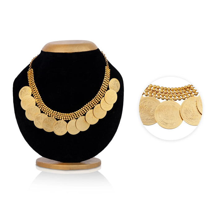 Kaasumala - 4 Inches | 13 Coin Kasumalai/ Kaasu Maalai/ Artificial Jewellery for Deity - Neck & Body Accessories
