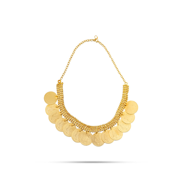 Kaasumala - 4 Inches | 13 Coin Kasumalai/ Kaasu Maalai/ Artificial Jewellery for Deity - Neck & Body Accessories