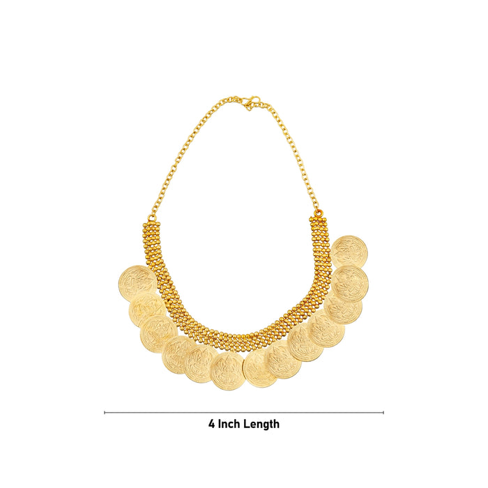 Kaasumala - 4 Inches | 13 Coin Kasumalai/ Kaasu Maalai/ Artificial Jewellery for Deity - Neck & Body Accessories
