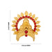 Half Crown With Arch - 2 x 1.75 Inches | Gold Polish Half Kiridam/ Stone Half Mukut/ Half Kireedam for Deity - Head & Face Accessories