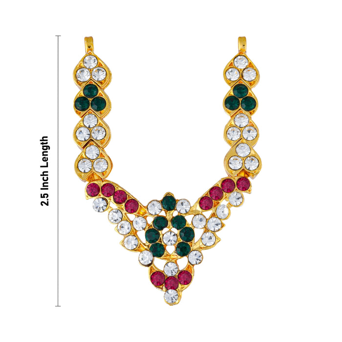 Stone Necklace - 2.5 Inches | Multicolour Stone Jewellery/ Artificial Jewelry for Deity