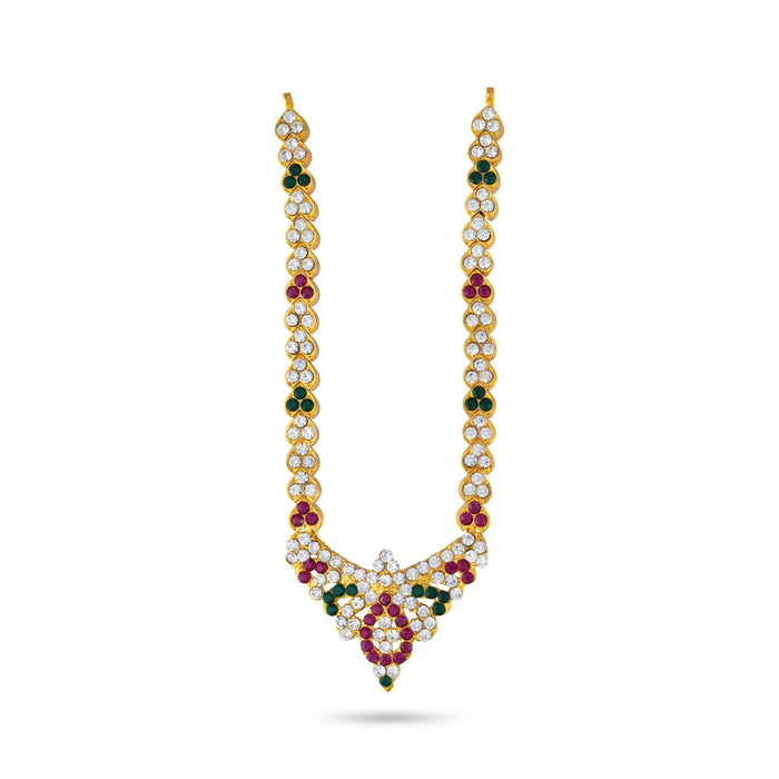 Deity Necklace - 5 Inches | Artificial Jewellery/ Multicolour Stone Haram/ Jewelry For Goddess Alangaram