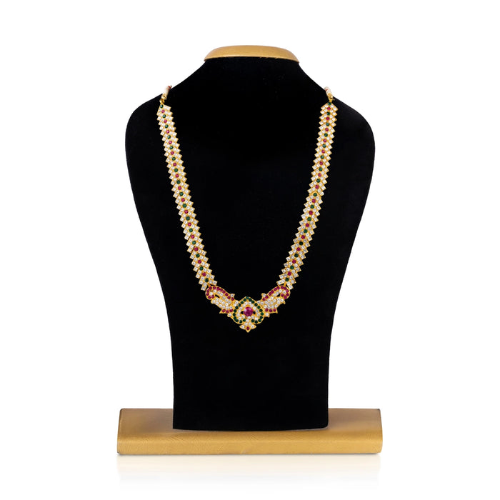 Stone Haram - 8 Inches | Multicolour Stone Necklace / Artificial Jewellery For Deity Alangaram