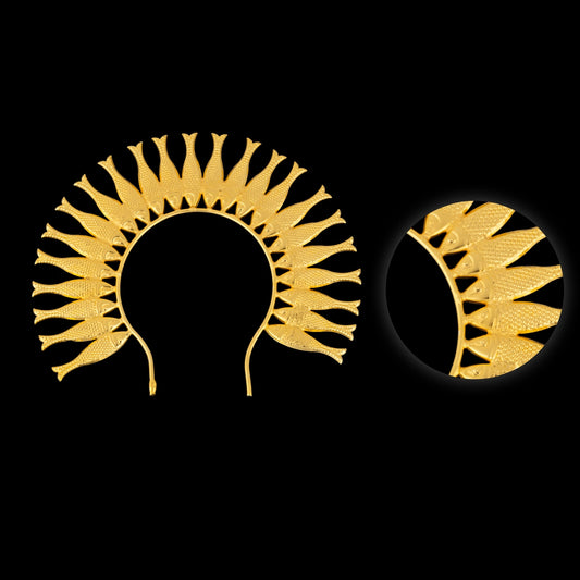 Hair Arch - 3.5 x 4 Inches | Fish Design Hair Accessory/ Artificial Jewellery for Deity - Head & Face Accessories