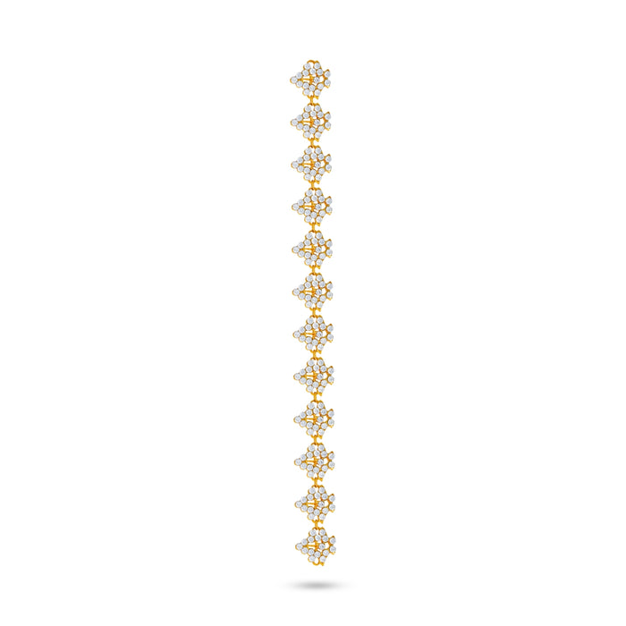 Hip Belt - 9 Inches | Waist Belt/ Gold Polish Stone Belt/ Stone Jewellery for Deity