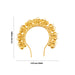 Butterfly Design Hair Arch- 3.5X3.25 Inches | Gold Polish Hair Accessory/Artificial Jewelry For Varalakshmi Decor - Head & Face Accessories