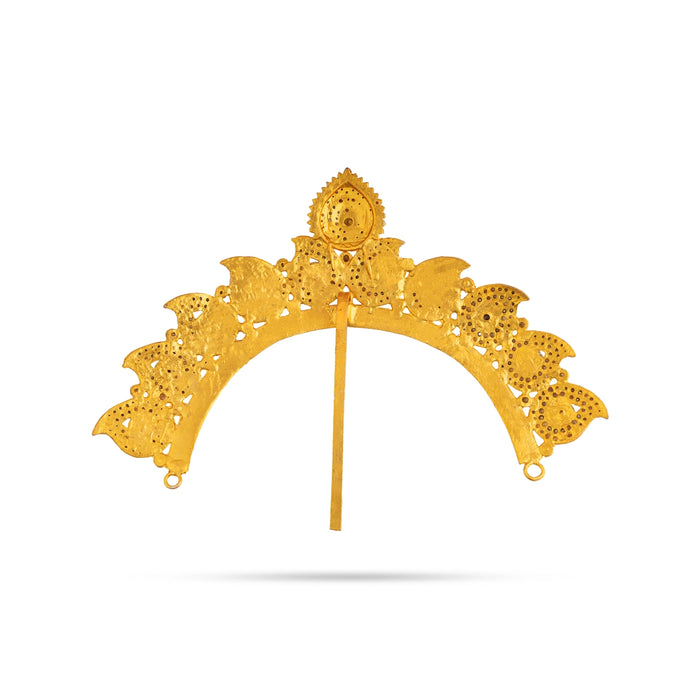 Hair Arch - 6.25 x 6 Inches | Multicolour Stone Mango Arch/ Hair Accessory/ Artificial Jewelry For Deity