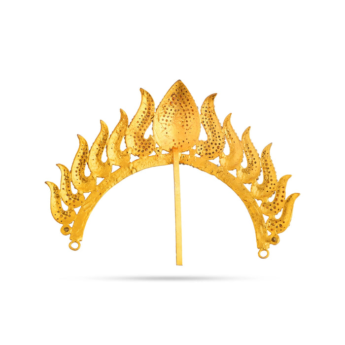 Jwala Arch - 6 x 6.5 Inches | Multicolour Stone Jewellery/ Hair Accessory/ Artificial Jewelry For Deity