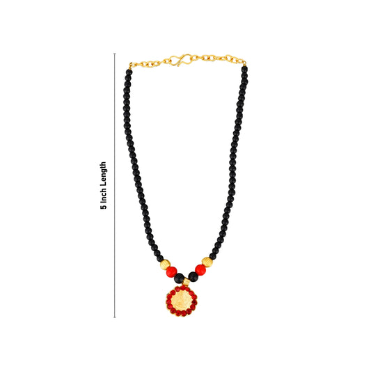 Mangal Sutra - 5 Inches | Mangala Sutra/ Gold Polish Fancy Mangalsutra for Deity - Neck & Body Accessories