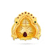 Half Crown - 1 x 1.25 Inches | Multicolour Stone Half Kireedam/ Half Mukut/ Half Kiridam for Deity - Head & Face Accessories