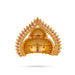 Half Crown With Arch - 2.5 x 2.75 Inches | Multicolour Stone Kireedam/ Stone Kiridam for Deity - Head & Face Accessories