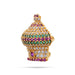 Half Stone Crown - 0.75 X 0.75 Inch | Multicolour AD Stone Kireedam/ Kiridam/ Mukut For Deity Decor - Head & Face Accessories