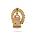Half Crown With Arch - 4 x 3.5 Inches | Multicolour Stone Perumal Kireedam/ Stone Kiridam for Deity - Head & Face Accessories