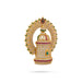Half Crown With Arch - 4 x 3.5 Inches | Multicolour Stone Perumal Kireedam/ Stone Kiridam for Deity - Head & Face Accessories