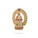 Half Crown With Arch - 3 x 3 Inches | Multicolour Stone Perumal Kiridam/ Stone Kireedam/ Stone Mukut for Deity - Head & Face Accessories