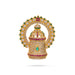 Half Crown With Arch - 1.5 x 1.5 Inches | Multicolour Stone Perumal Kireedam/ Stone Kiridam for Deity - Head & Face Accessories