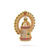 Half Crown With Arch - 1.5 x 1.5 Inches | Multicolour Stone Perumal Kireedam/ Stone Kiridam for Deity - Head & Face Accessories
