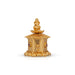 Kumkum Box - 2 x 1.5 Inches | Metal Kumkum Bharani/ Gold Polish & Stone Design Sindoor Pot for Women & Pooja - Sindoor Box