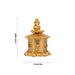 Kumkum Box - 2 x 1.5 Inches | Metal Kumkum Bharani/ Gold Polish & Stone Design Sindoor Pot for Women & Pooja - Sindoor Box