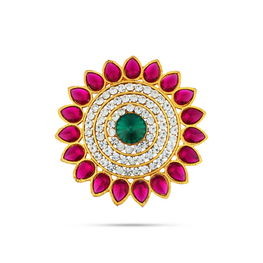 Stone Jada Pin - 10 x 2 Inches | Jada Billa/ Muliticolour Stone Hair Accessory/ Artificial Jewellery for Women - Head & Face Accessories