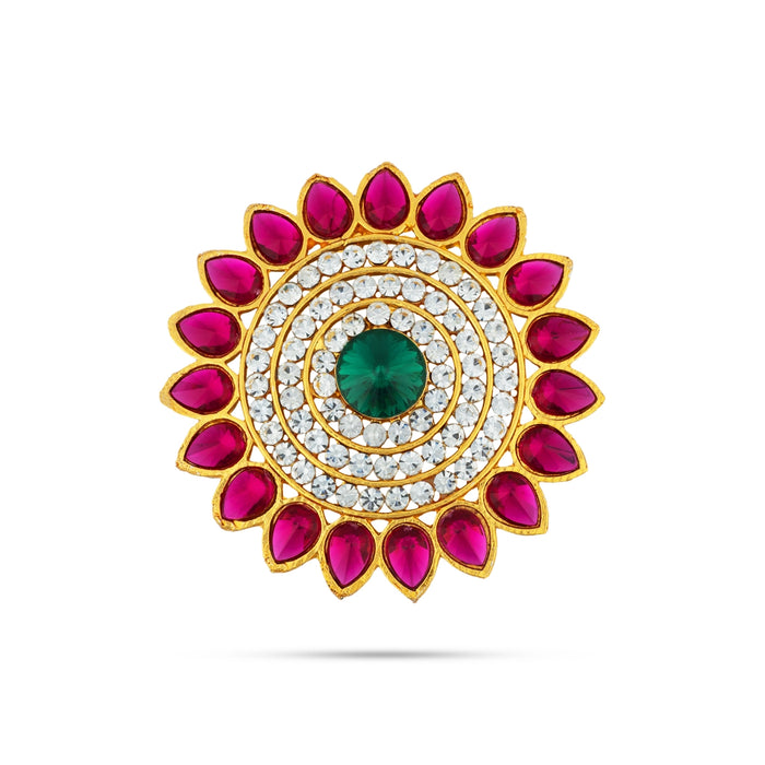 Stone Jada Pin - 10 x 2 Inches | Jada Billa/ Muliticolour Stone Hair Accessory/ Artificial Jewellery for Women - Head & Face Accessories