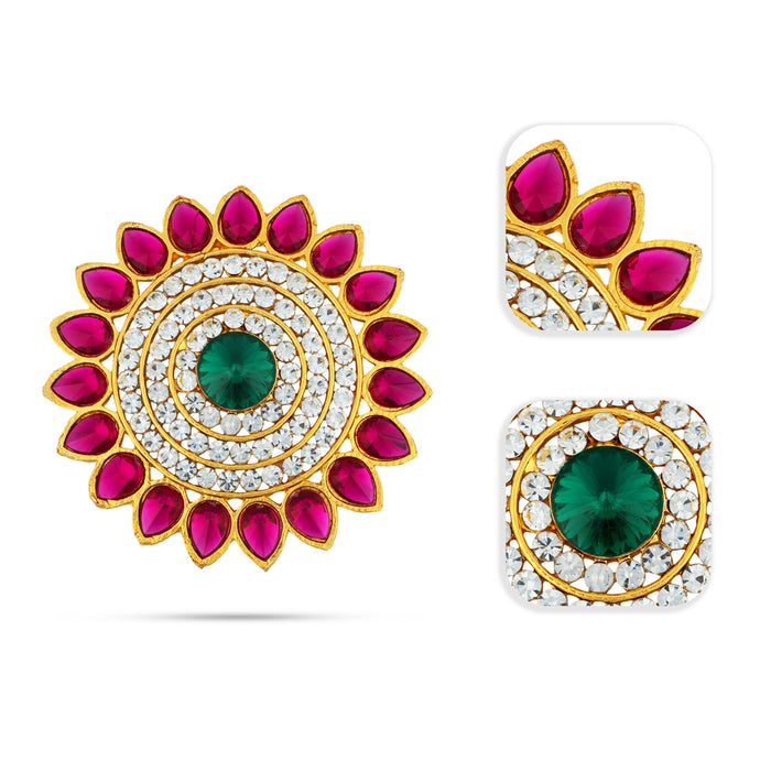 Stone Jada Pin - 10 x 2 Inches | Jada Billa/ Muliticolour Stone Hair Accessory/ Artificial Jewellery for Women - Head & Face Accessories