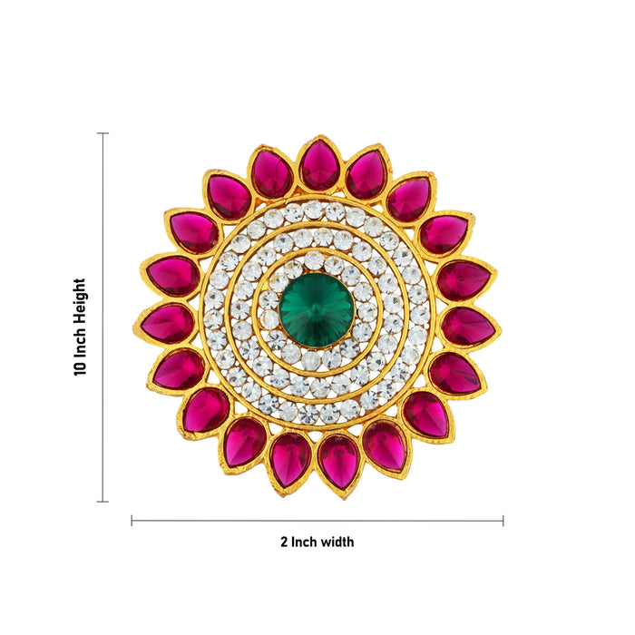 Stone Jada Pin - 10 x 2 Inches | Jada Billa/ Muliticolour Stone Hair Accessory/ Artificial Jewellery for Women - Head & Face Accessories