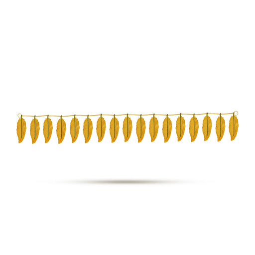 Mango Leaf Design Toran - 44 Inches | Gold Polish With Stone Work Thoran/ Bandanwar for Door Decor - Toran