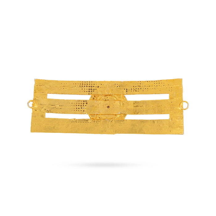 Shivan Vibhuti Pattai - 3.5 x 8.5 Inches | Tripundra Tilak/ Stone Vibuthi Pattai/ Stone Jewellery for Deity - Head & Face Accessories