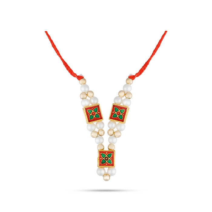 Mala Mukut Set - 2 Inches | Krishna Mukut with Peacock Feather/ Ornament Set for Deity Decoration