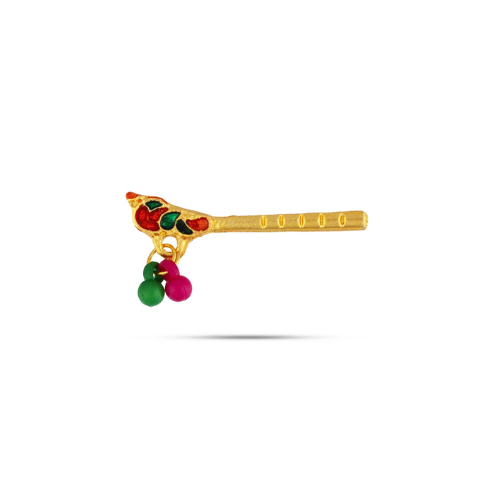 Mala Mukut Set - 1.25 Inches | Krishna Jewel Set/ Deity Ornament Set Crown, Necklace & Earrings