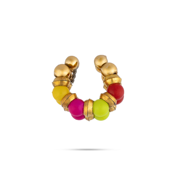Mala Mukut Set - 2 Inches | Krishna Deity Accessory Set/ Decorative Mukut, Mala & Earrings for Temple Decor