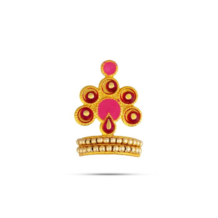 Mala Mukut Set - 2 Inches | Traditional Krishna Idol Ornament Set/ Decorative Crown & Necklace