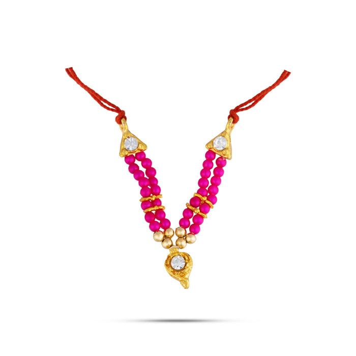 Mala Mukut Set - 2 Inches | Traditional Krishna Idol Ornament Set/ Decorative Crown & Necklace