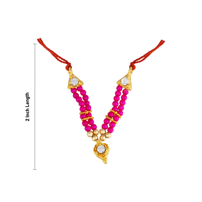 Mala Mukut Set - 2 Inches | Traditional Krishna Idol Ornament Set/ Decorative Crown & Necklace