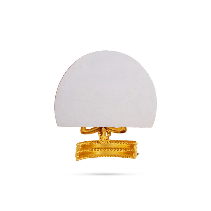 Imitation God Mukut - 1.5 x 1 Inches | Velvet Crown/ Spiritual Idol Ornament for Festival Decoration