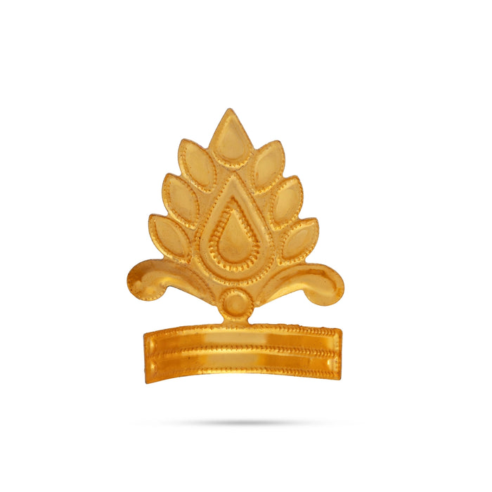 Imitation Mukut - 1.75 x 1 Inches | God Crown/ Decorative Deity Kireedam/ Swamy Alankaram For Temple & Festival