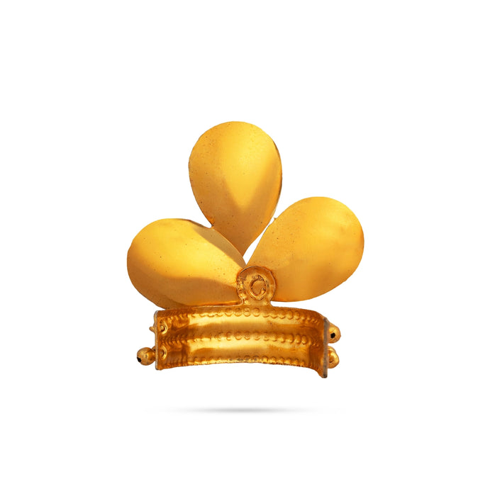 Imitation Stone Mukut - 1.25 x 1 Inches | Divine Crown/ Deity Kireedam for Pooja Decoration