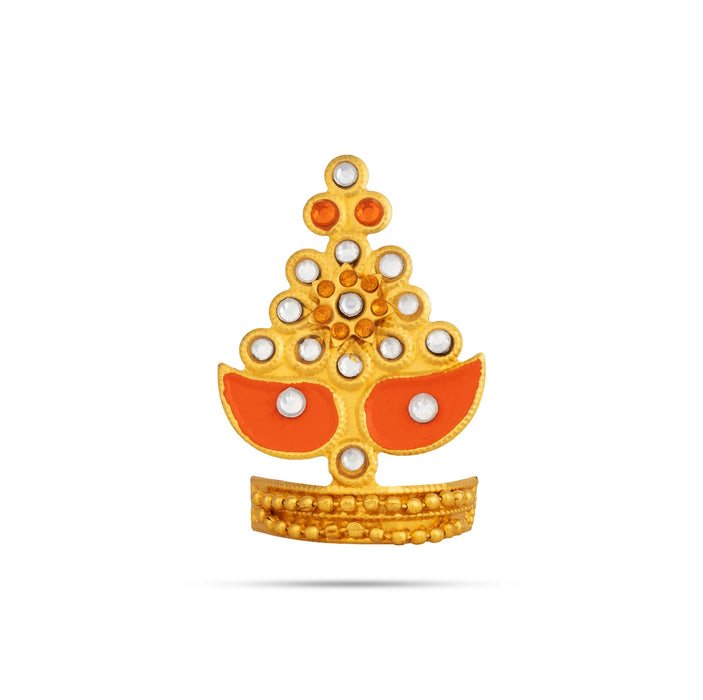 Imitation Mukut - 2 x 1 Inches | Deity Crown with Stone/ God Crown for Temple & Pooja Adornment