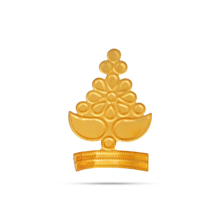Imitation Mukut - 2 x 1 Inches | Deity Crown with Stone/ God Crown for Temple & Pooja Adornment