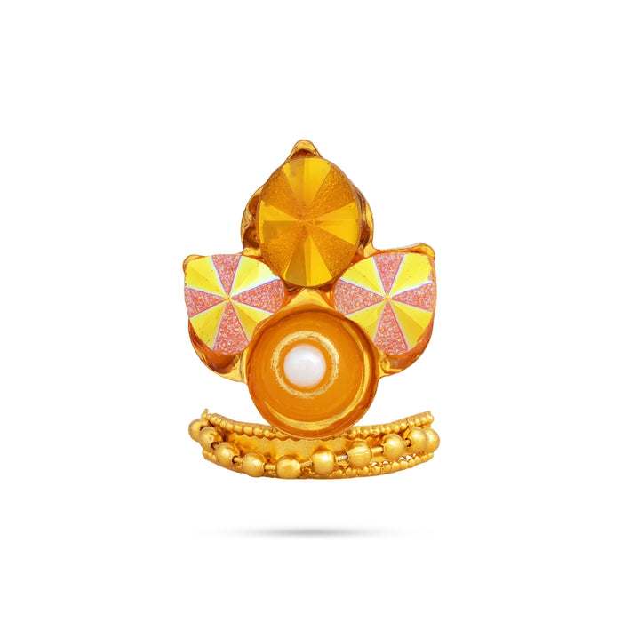 Decorative Imitation Mukut - 1 x 0.75 Inches | God Crown/ Deity Headgear/ Spiritual Idol Alankaram Accessory