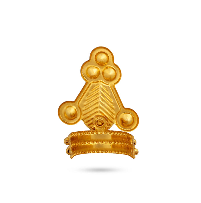 Imitation Mukut - 1.25 x 0.5 Inches| Stone Crown/ Deity Head Ornament for Pooja Rituals & Festival Decor