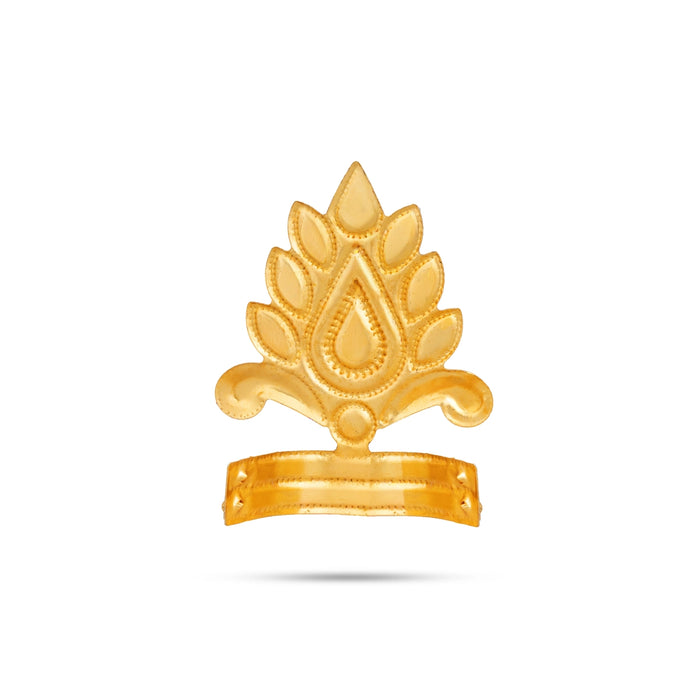 Imitation Mukut - 1.5 x 1 Inches | Traditional God Crown / Swamy Idol Ornament for Divine Alankaram