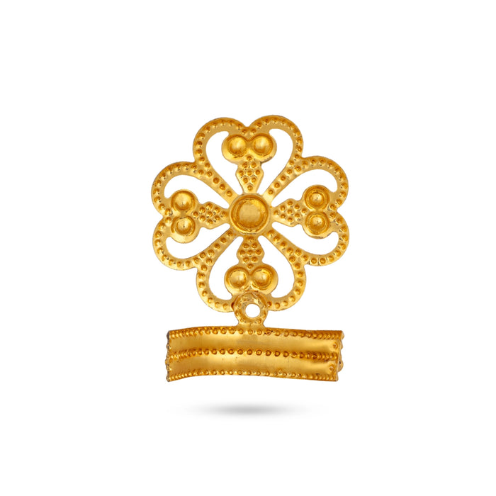 Stone Kireedam - 1.5 x 0.75 Inches | Decorative Kiridam/ Imitation Crown/ Stone Mukut for Deity Alangaram
